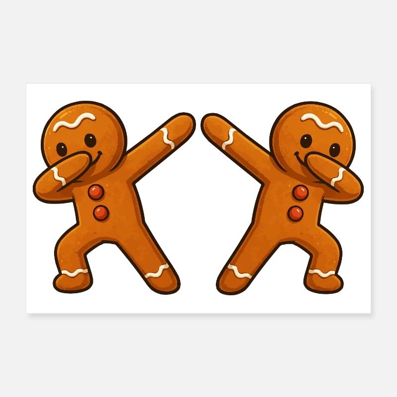  Lebkuchenmann Dabbing 2 Poster 30x20 cm