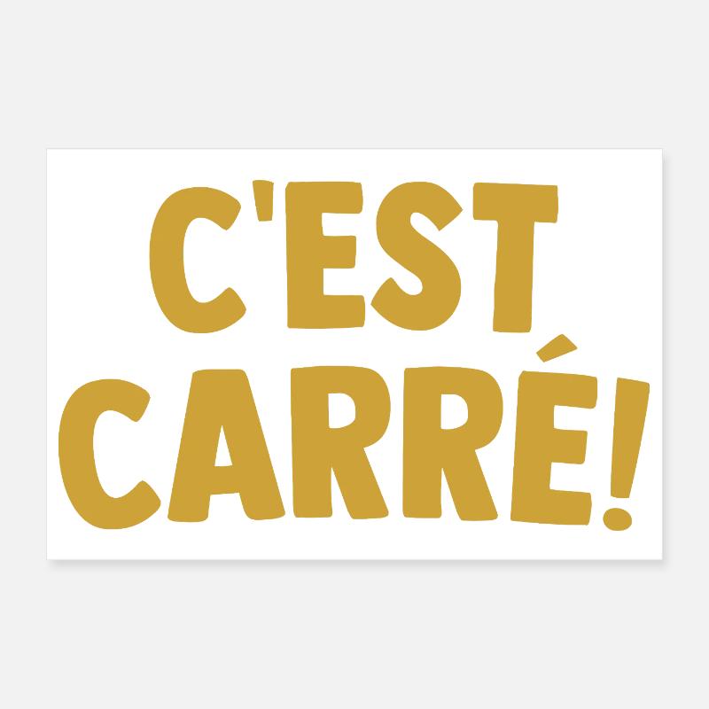 C'est Carré ! Expression Cool Parfait Cadeau Noël  Poster 30 x 20 cm