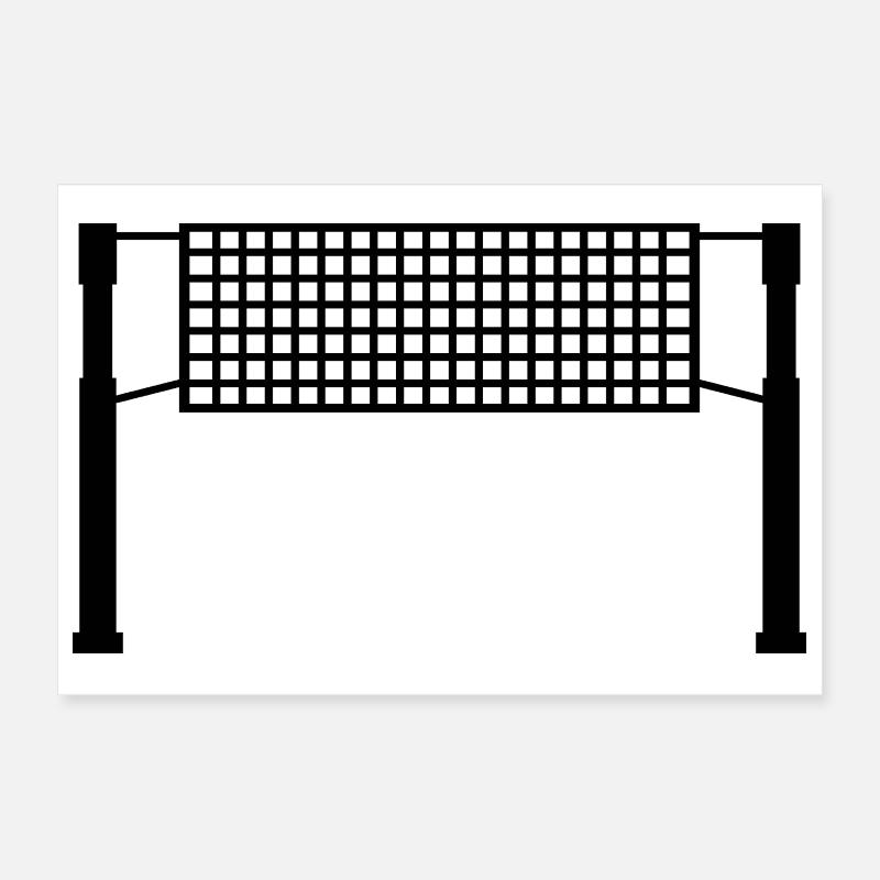 Volleyballnetz Poster 30x20 cm