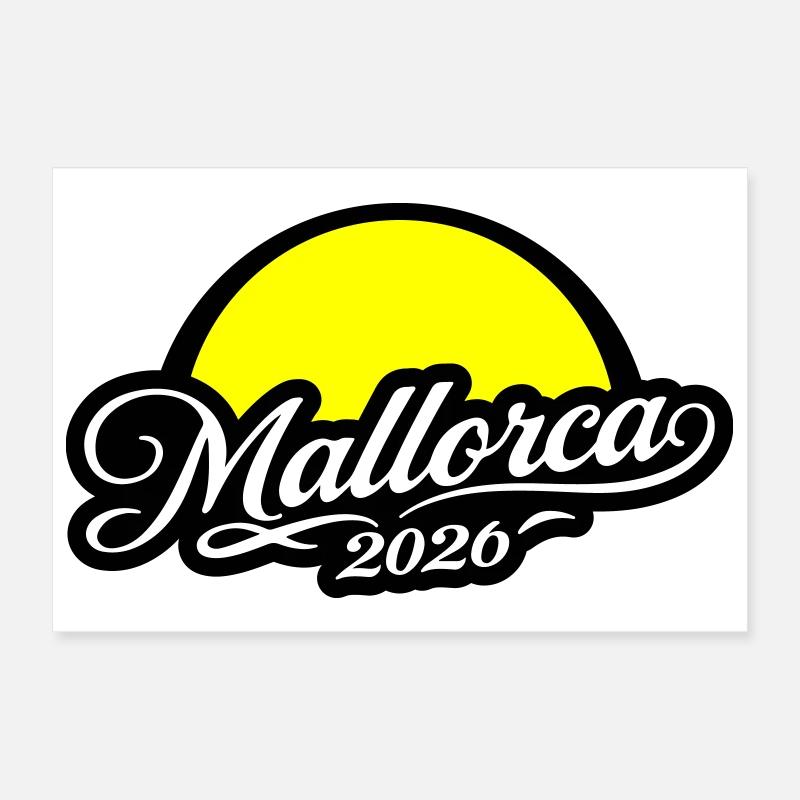 Mallorca 2026 Sonne Poster 30x20 cm