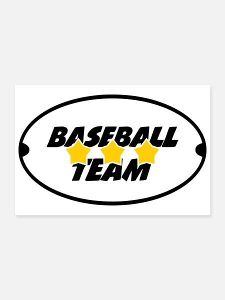 Baseballmannschaft – Sport - Poster 30x20 cm - Weiß - Vorne