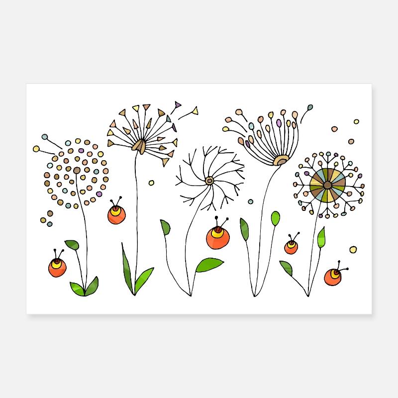 Blomster Poster 30x20 cm