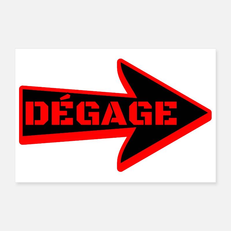 DÉGAGE. Poster 30 x 20 cm