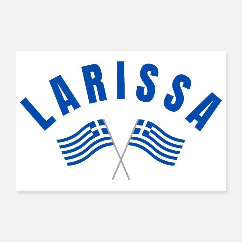 Drapeaux grecs de Larissa Poster 30 x 20 cm