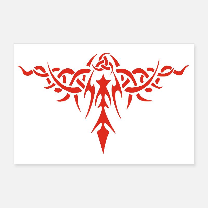 Thorny Symbol (Red) Poster 12" x 8" (30x20 cm)