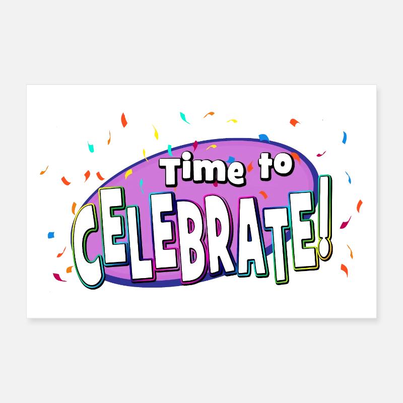 Explosion festive de confettis Poster 30 x 20 cm