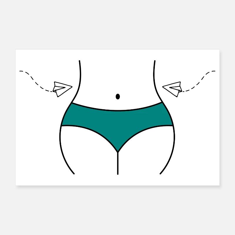 Frau mit Taille Poster 30x20 cm