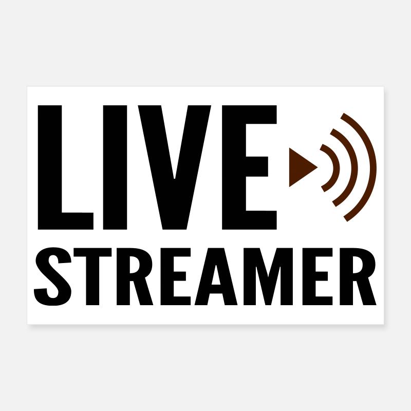 Streamer en direct Poster 30 x 20 cm
