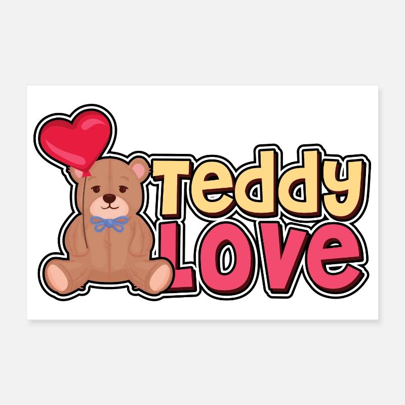 Teddy Amour - Ours - Ours Poster 30 x 20 cm