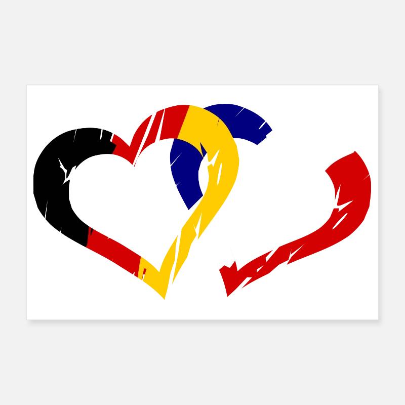 Französisch Deutsche Liebe Poster 30x20 cm