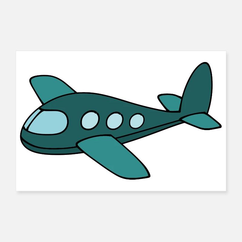 Airplane Poster 12" x 8" (30x20 cm)