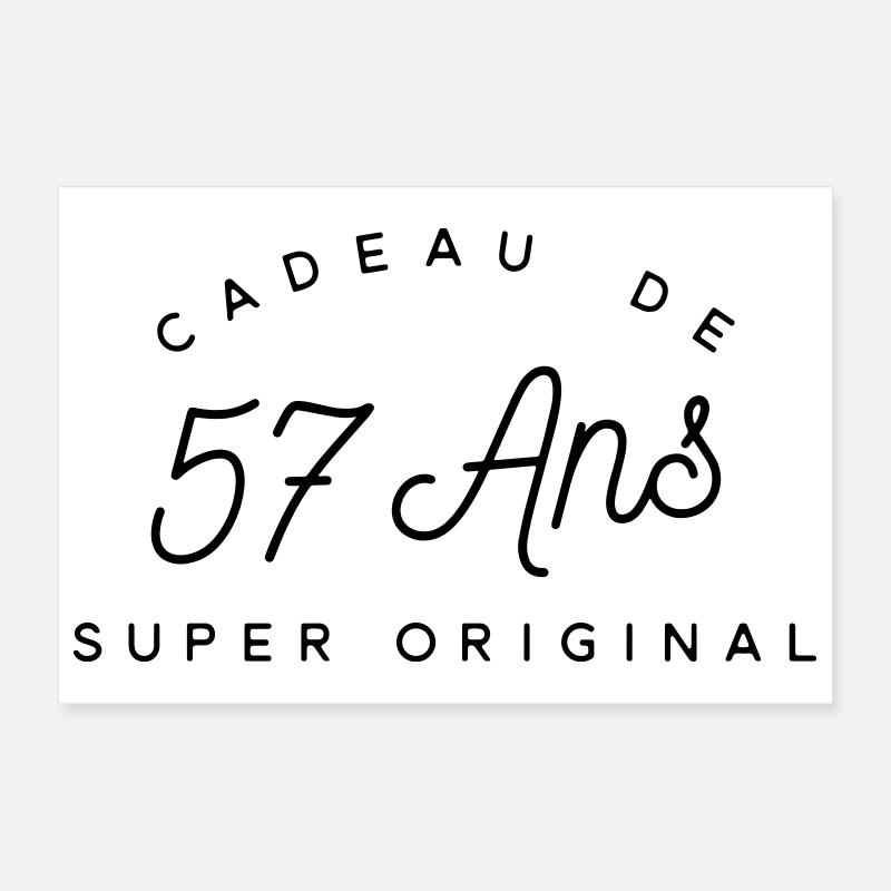 Cadeau 57 ans  Poster 30 x 20 cm