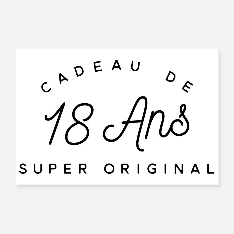 Cadeau 18 ans  Poster 30 x 20 cm