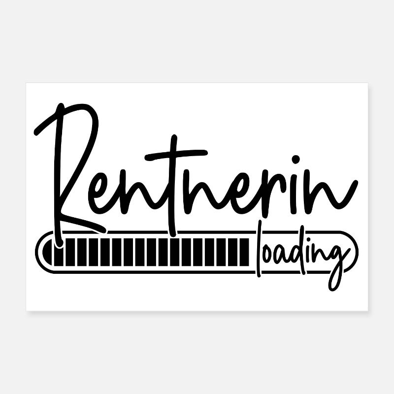 Rentnerin Loading - Poster 30x20 cm - Weiß