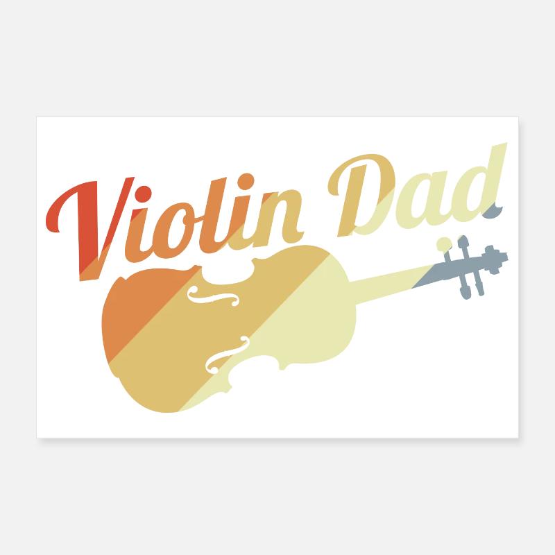 Papa violoniste Poster 30 x 20 cm