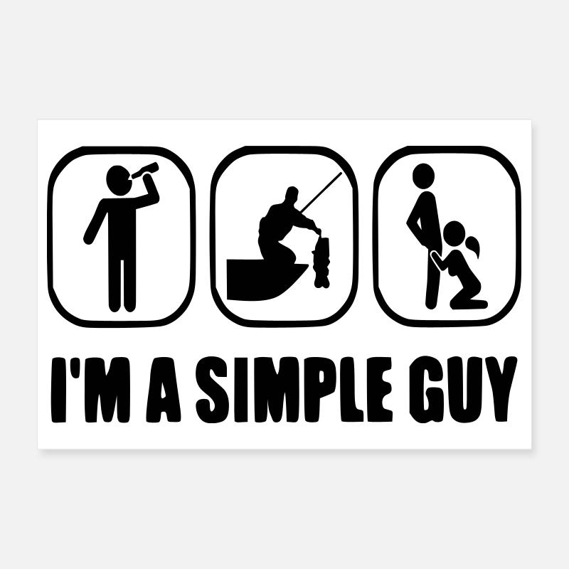 I am a Simply Guy Poster 30x20 cm