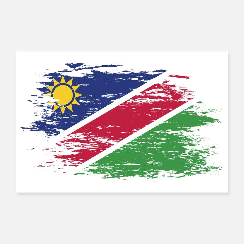 Drapeau de la Namibie utilisé Poster 30 x 20 cm
