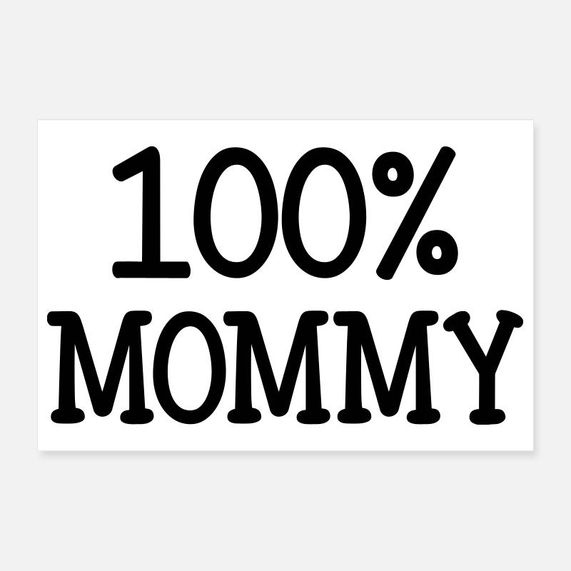 100% Mama - Muttertag Poster 30x20 cm