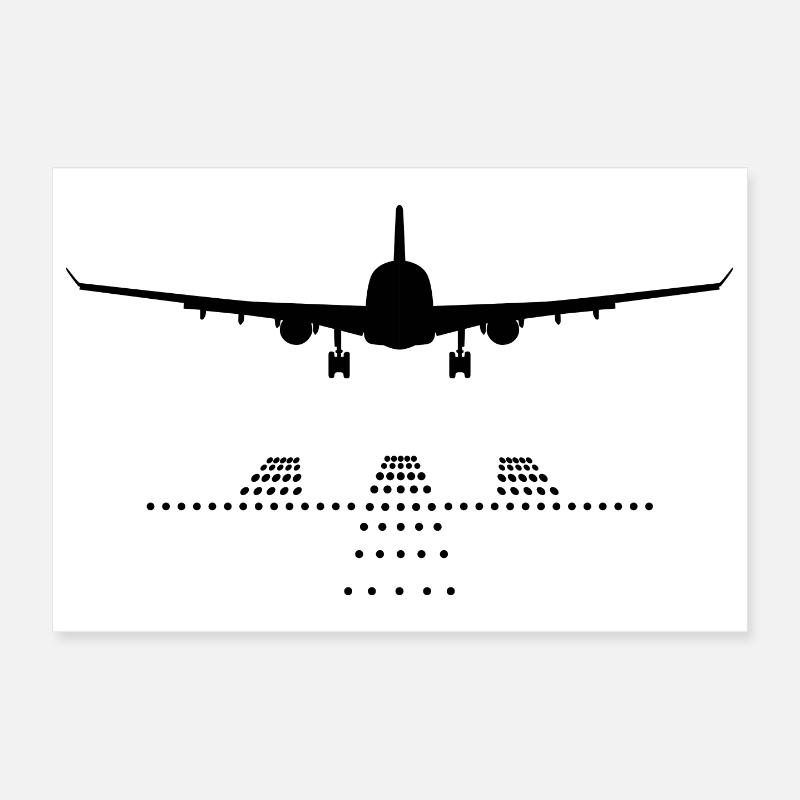 Flugzeug Landebahn Poster 30x20 cm