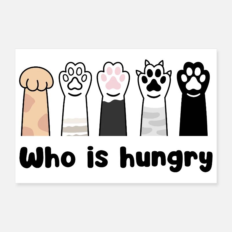 Silhouettes de défilé d’empreintes de pattes Poster 30 x 20 cm