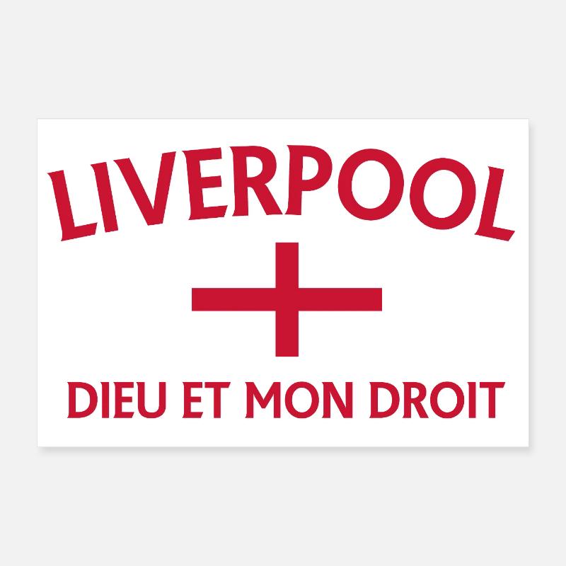 Le style de Liverpool avec le drapeau de l’Angleterre Poster 30 x 20 cm