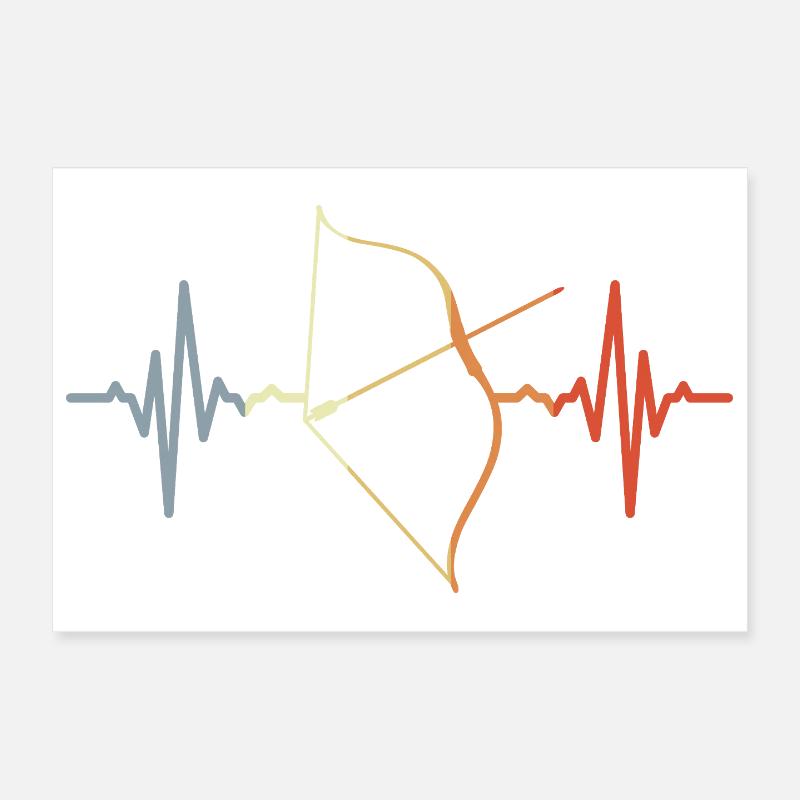 Cardiogramme d’arc composite Poster 30 x 20 cm
