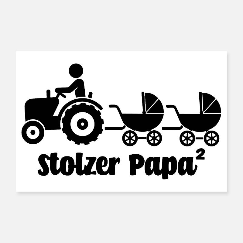 Funny gift for dad for birth Proud dad Poster 12" x 8" (30x20 cm)