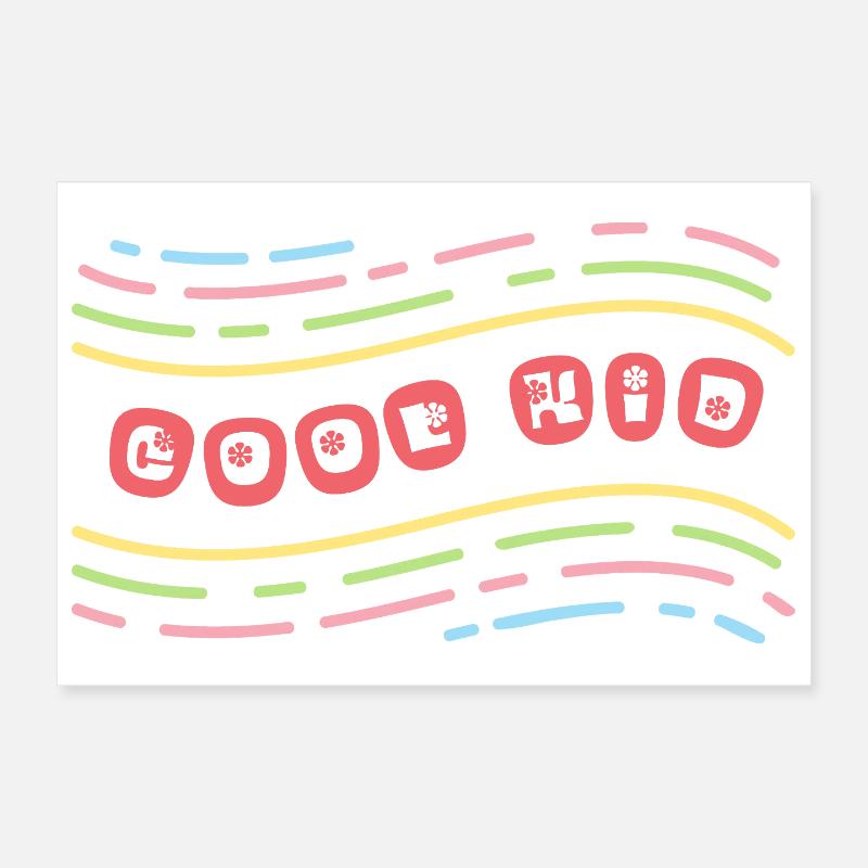 Cool Kid avec des Fleurs Poster 30 x 20 cm