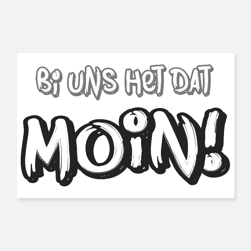 Moin – Bi uns het dat Poster 12" x 8" (30x20 cm)