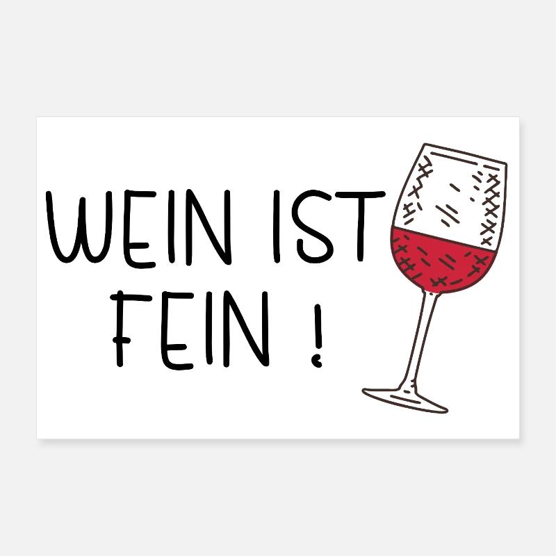 Wine is fine! Summer drink Poster 12" x 8" (30x20 cm)