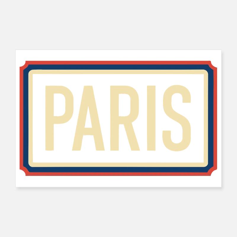 Pariser Retro-Abzeichen-Emblem Poster 30x20 cm