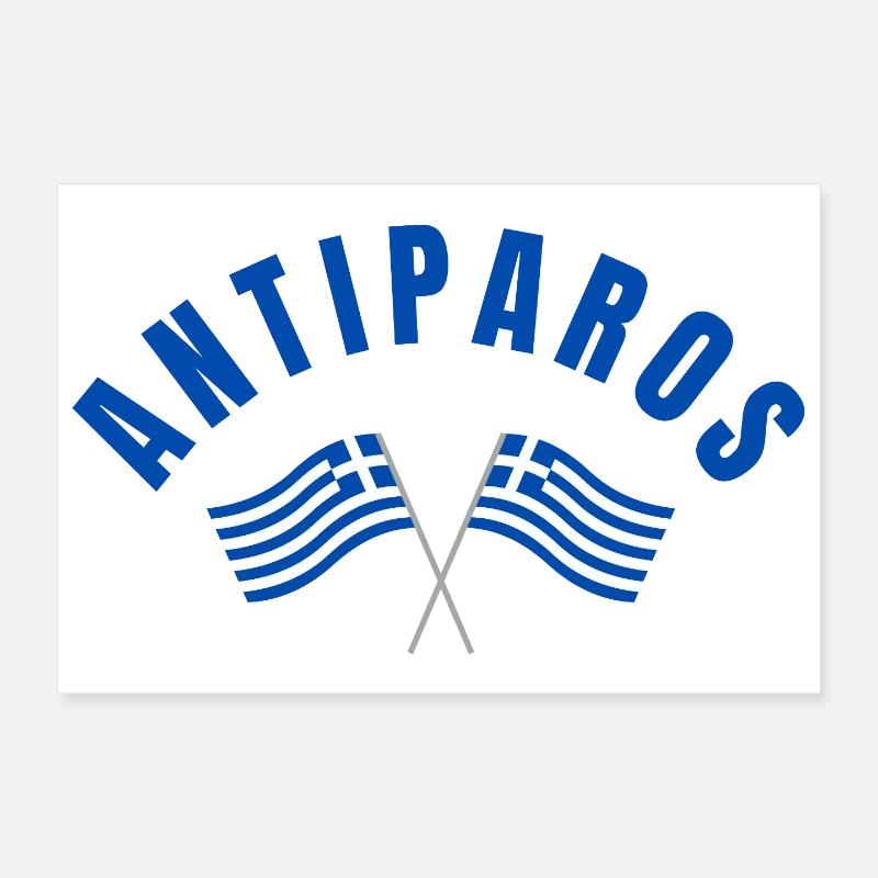 Drapeaux grecs d’Antiparos Poster 30 x 20 cm
