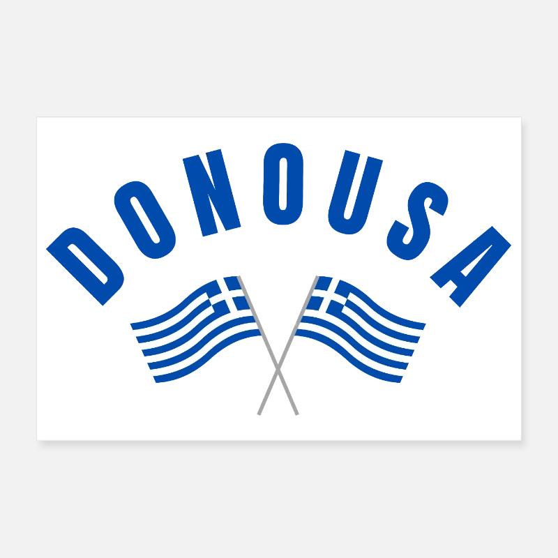 Donousha Crossed Flags Emblem Poster 12" x 8" (30x20 cm)