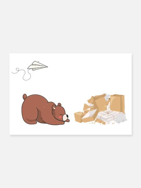 Bär & Papier - Poster 30x20 cm - Weiß - Vorne