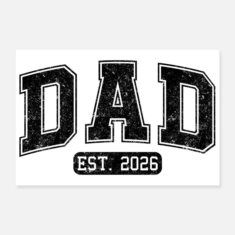 Future Dad 2026 Style minimaliste Poster 30 x 20 cm