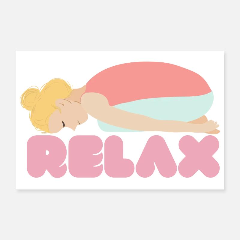Pastel Sleep Relax Illustration Poster 30 x 20 cm