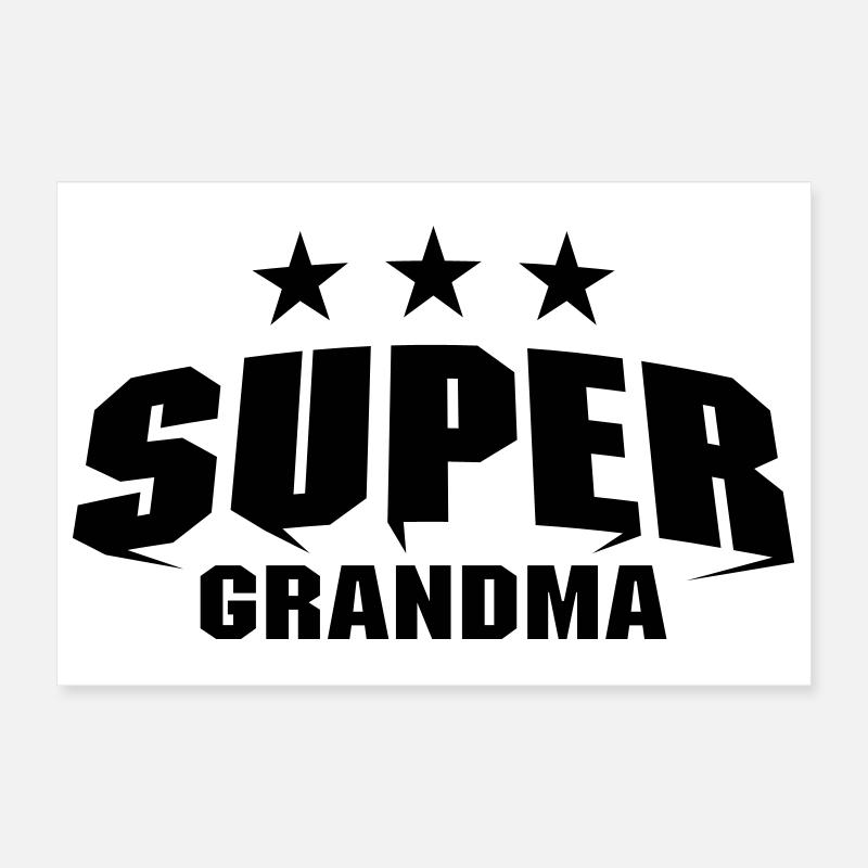 Super Grandma Poster 12" x 8" (30x20 cm)