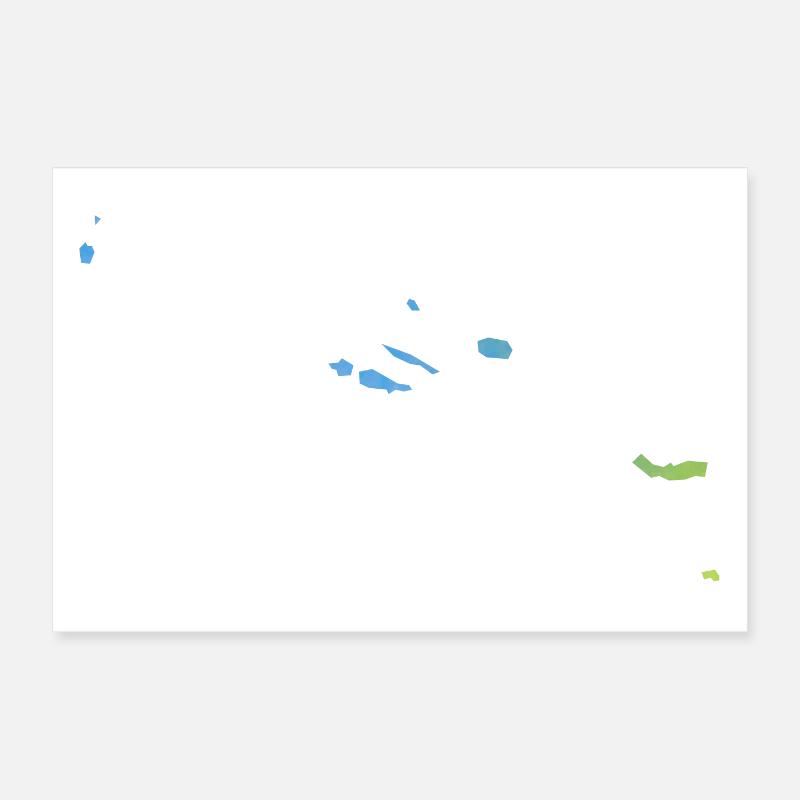 Azores - Poster 30x20 cm - Weiß