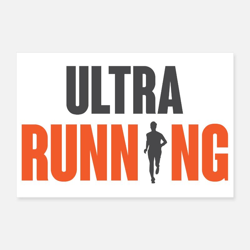 Ultra Running - Poster 30x20 cm - Weiß