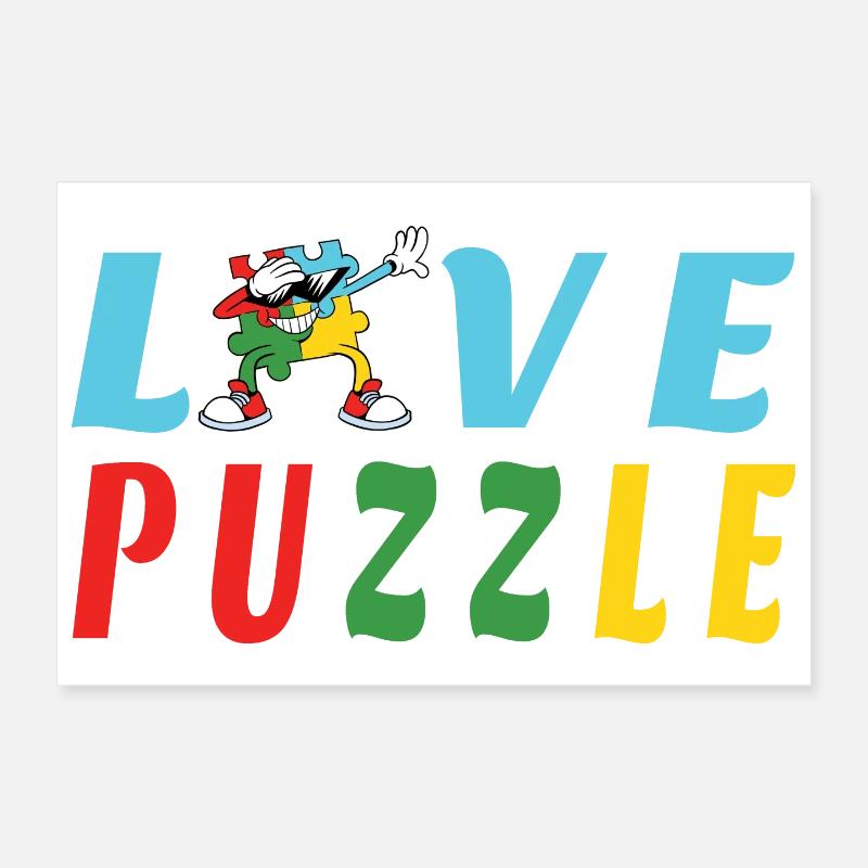 Liebe Puzzle Poster 30x20 cm