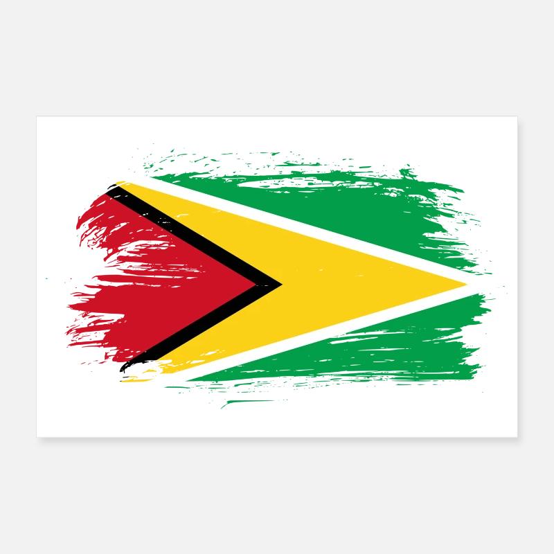 drapeau de la Guyane Poster 30 x 20 cm