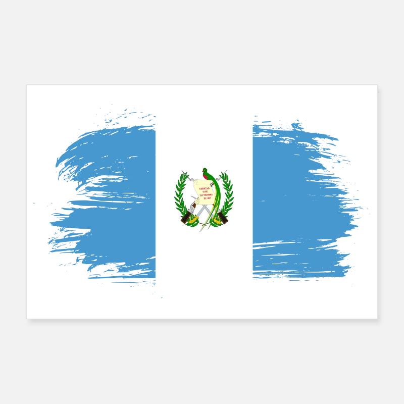 Guatemala flag Poster 12" x 8" (30x20 cm)