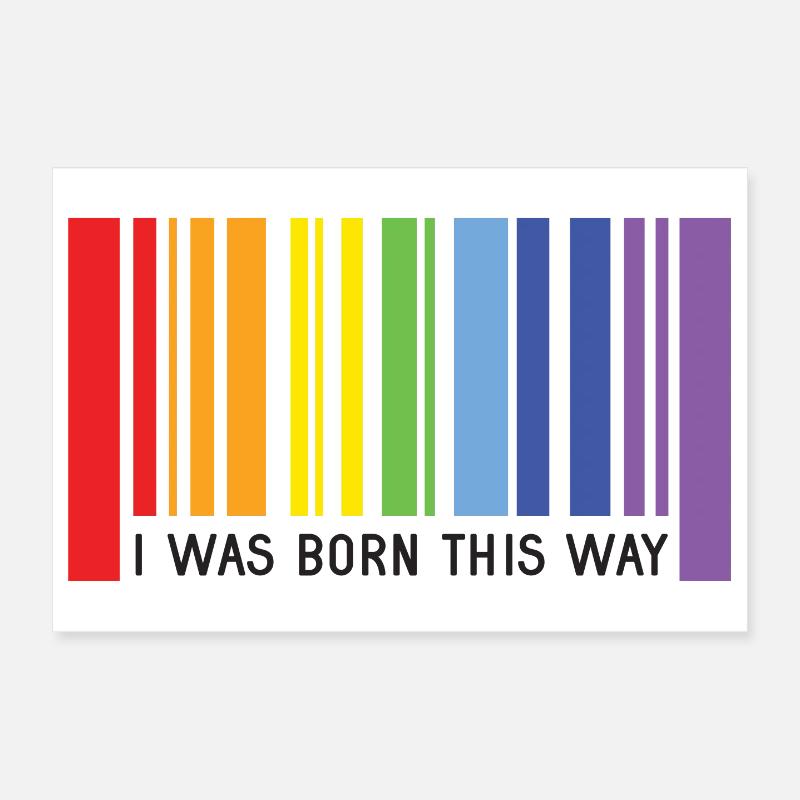 Pride Month LGBT - Ich wurde so geboren Poster 30x20 cm