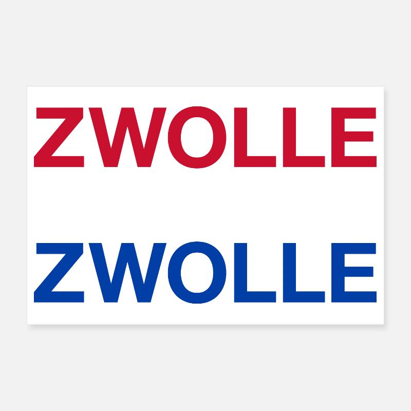 ZWOLLE Netherlands Netherlands Flag Poster 12" x 8" (30x20 cm)