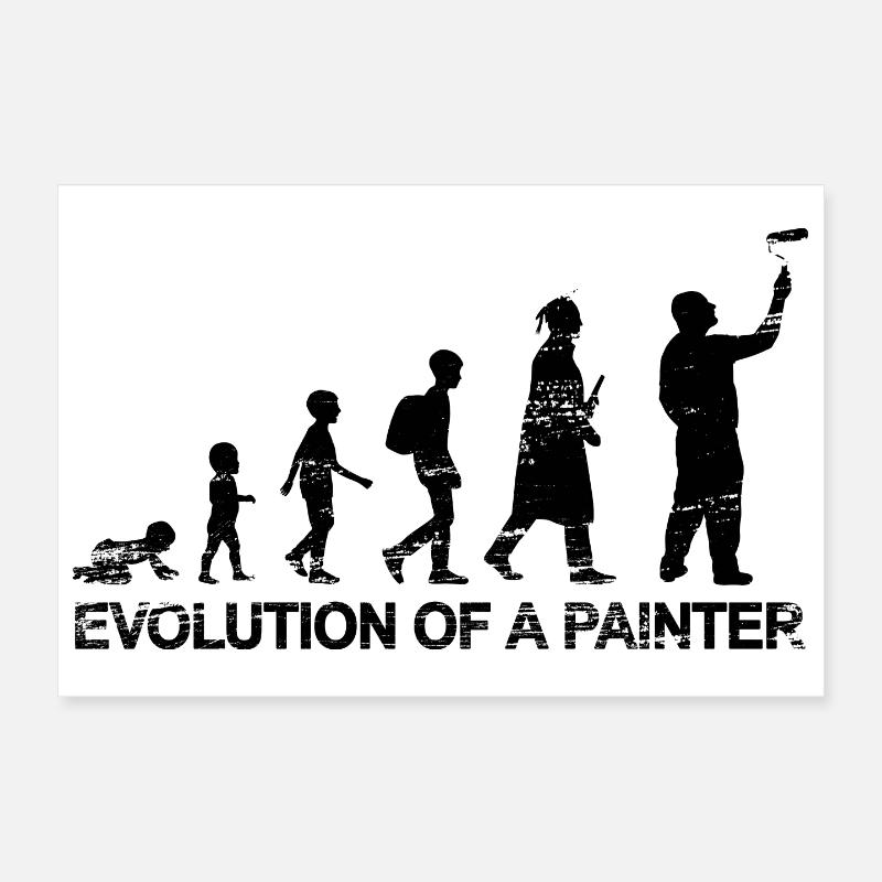 Development of a painter Poster 12" x 8" (30x20 cm)