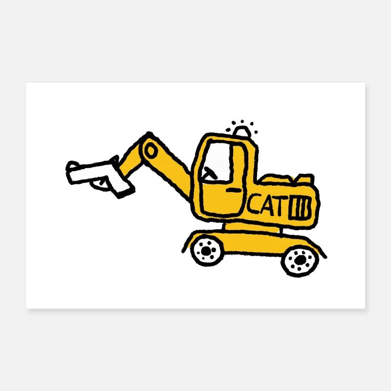 Danger pour la construction Poster 30 x 20 cm
