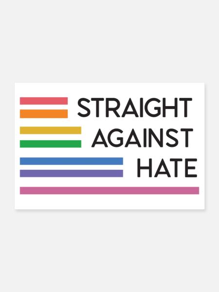 LGBT Pride Month - Direkt gegen Hass - Poster 30x20 cm - Weiß - Vorne