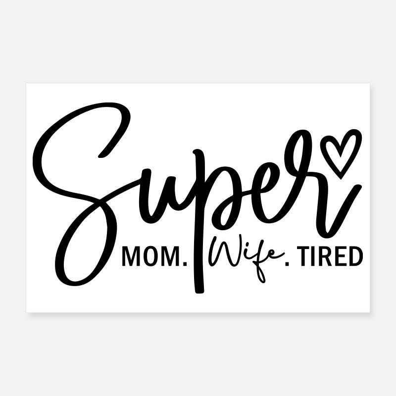 Super maman Poster 30 x 20 cm