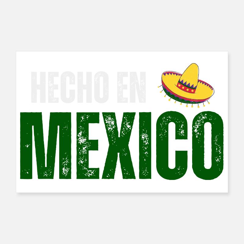 Made in Mexico, Mexican pride Poster 12" x 8" (30x20 cm)