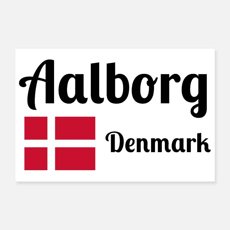 Aalborg Denmark - Stylish prints Poster 12" x 8" (30x20 cm)